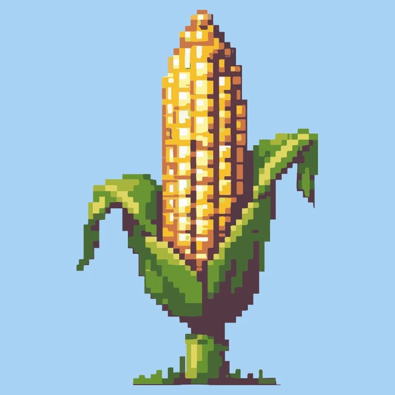 Pixel Corn Pixel Art