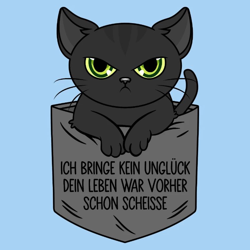 Je n’apporte pas de malchance Sac de poitrine de chat noir