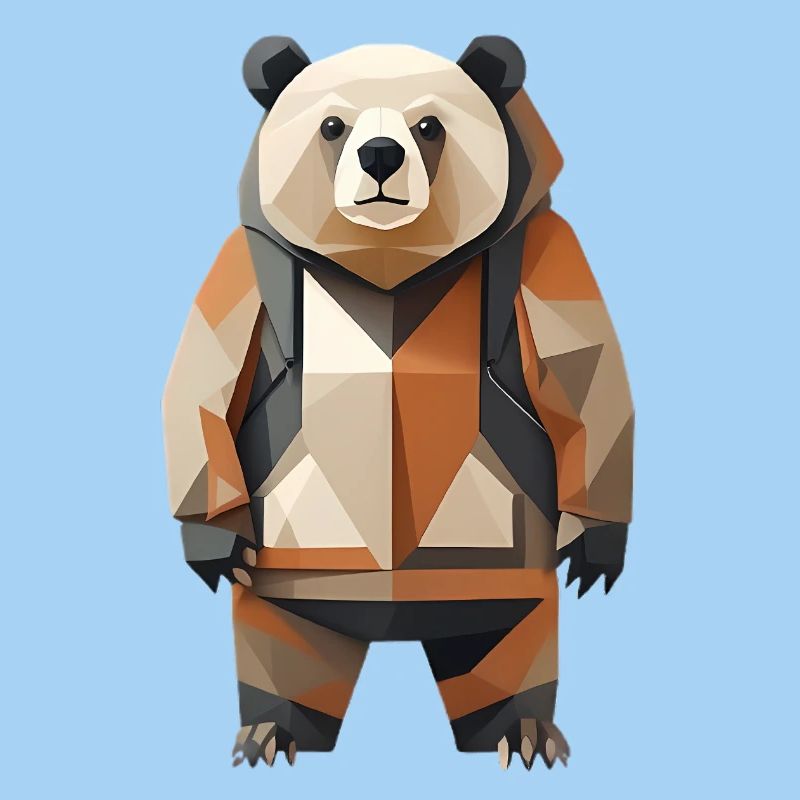 Polypanda Panda Low-Poly