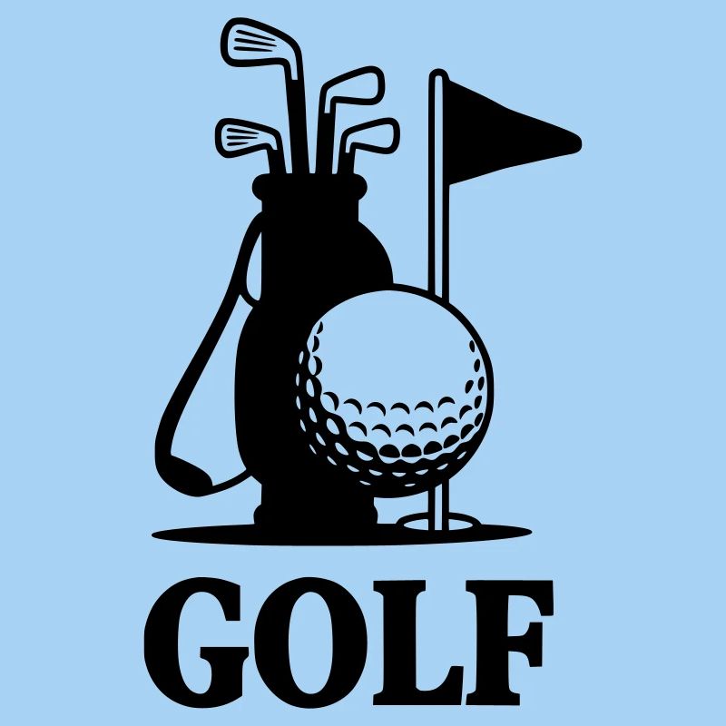 Lettrage de golf avec du matériel de golf
