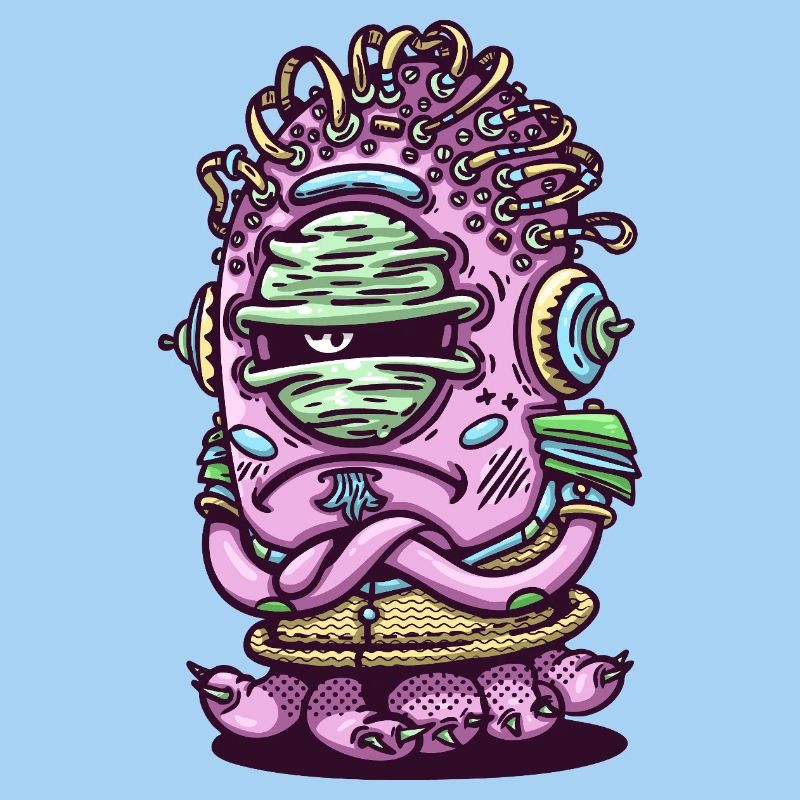 Space Pink Alien Creature