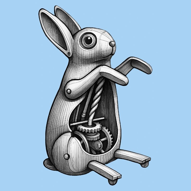 MECA RABBIT - black & white