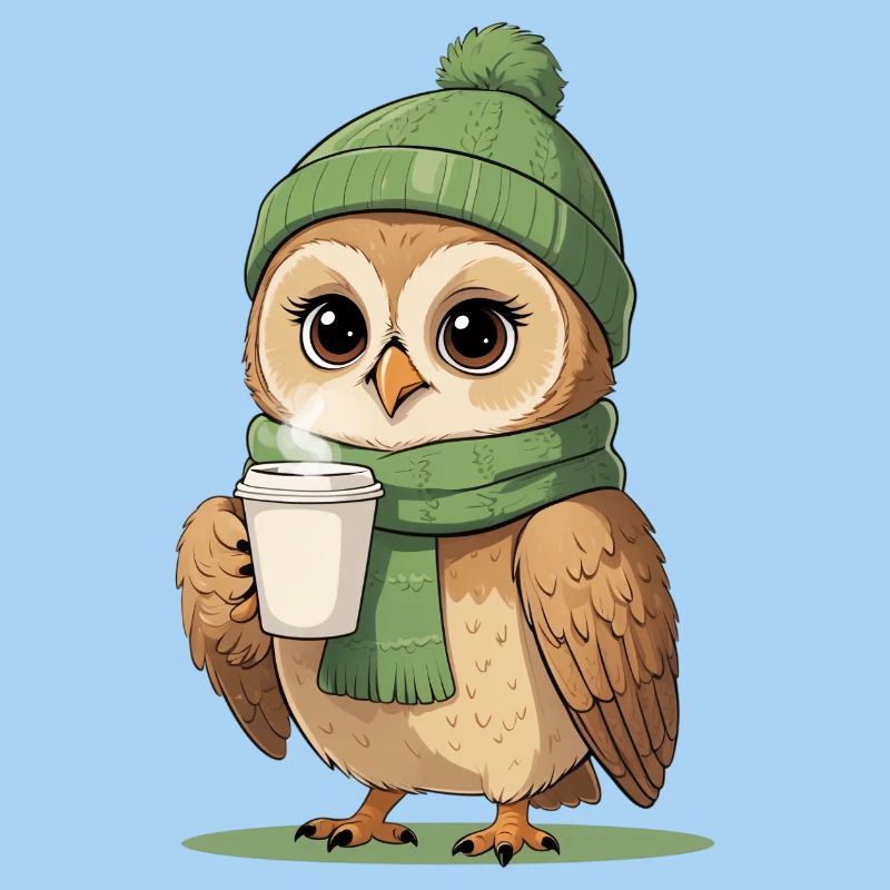 Winterliche Eulenkaffee Pause