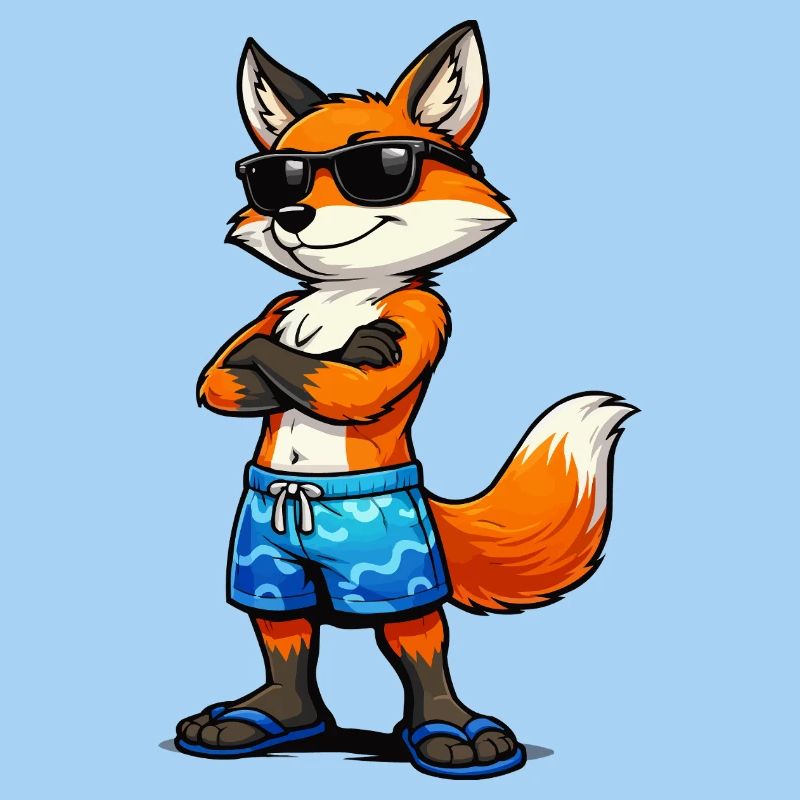 Sommerfuchs mit Sonnenbrille
