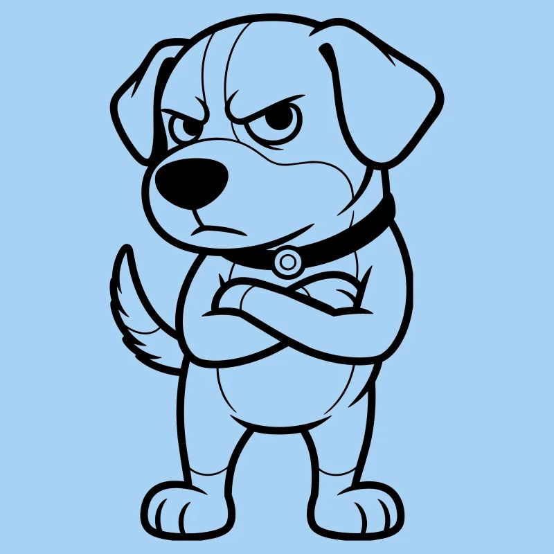 grumpy dog