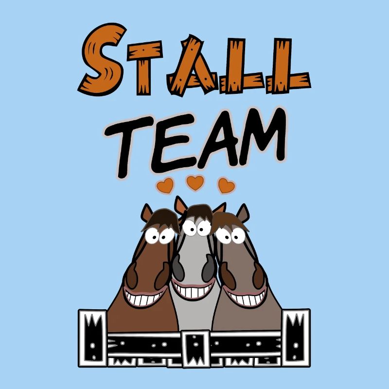 Pferde Team im Stall