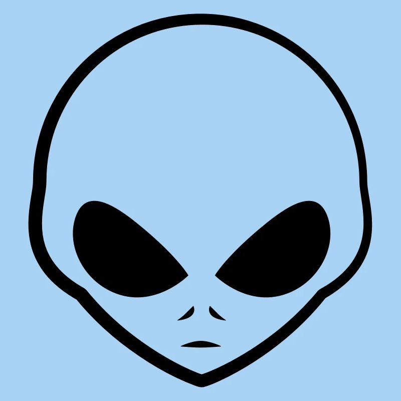 Kopf Logo Alien cool gris
