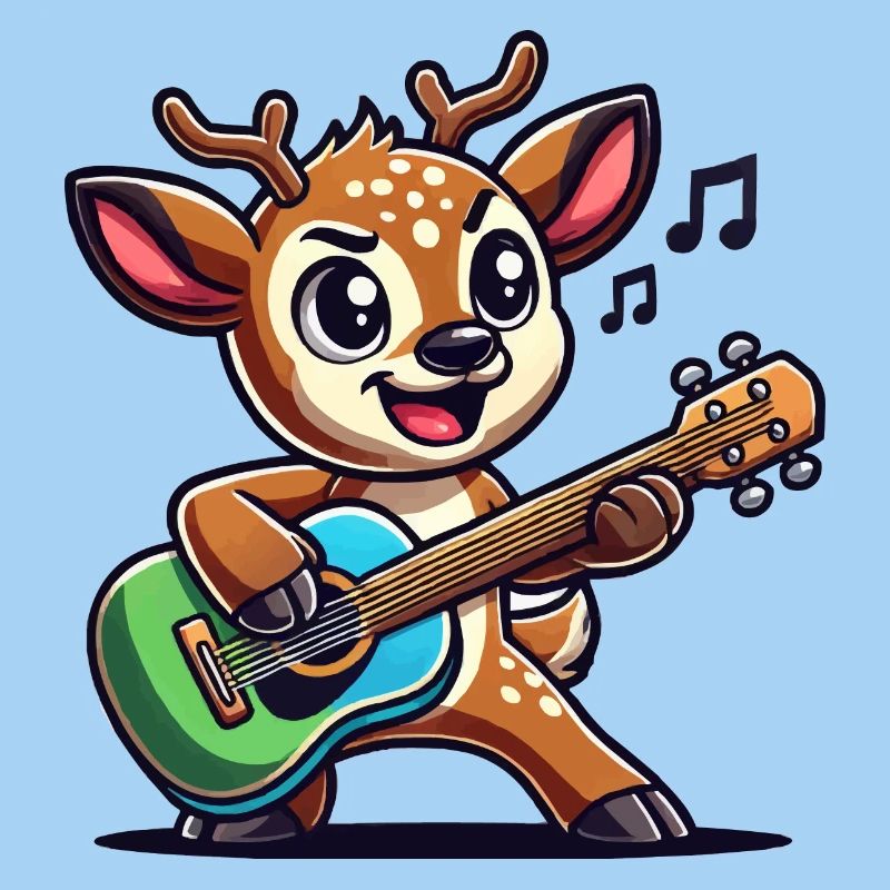 Deer Comic Guitar
