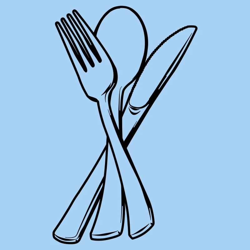 Knife fork and spoon transparent