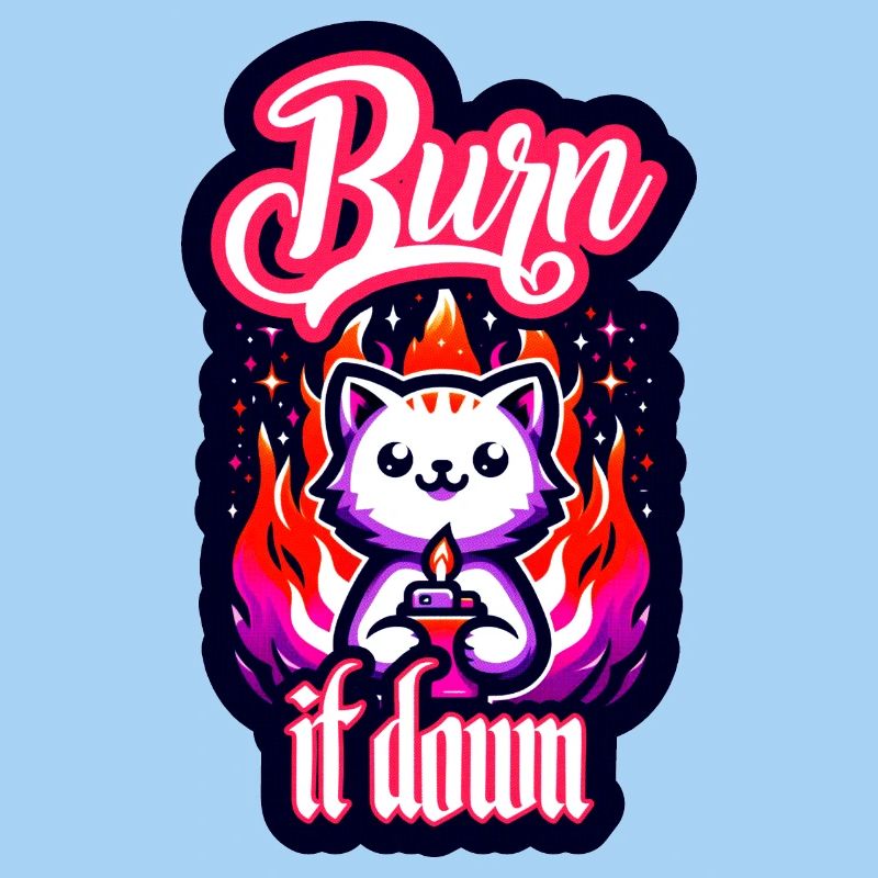 Burn it down | Katze mit Feuer