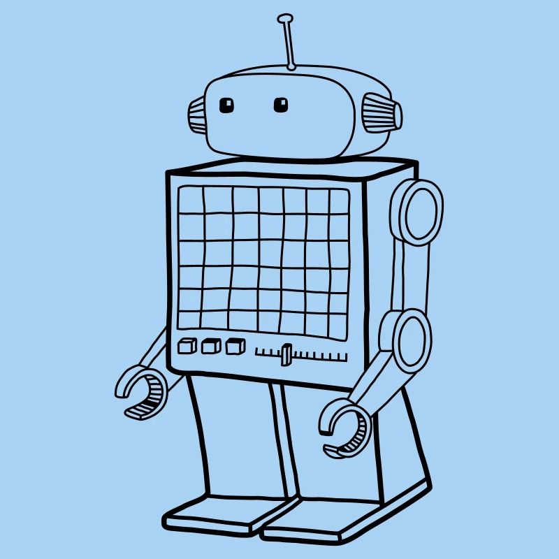 Retro Roboter – Vintage KI Android Design