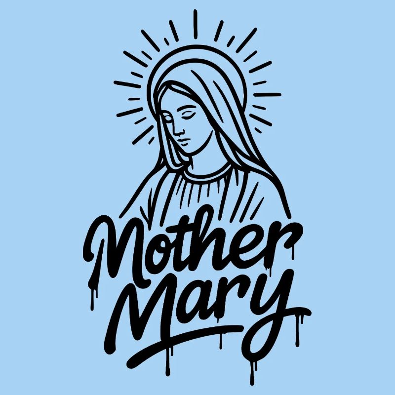 Mutter Maria Urban Graffiti Linienkunst
