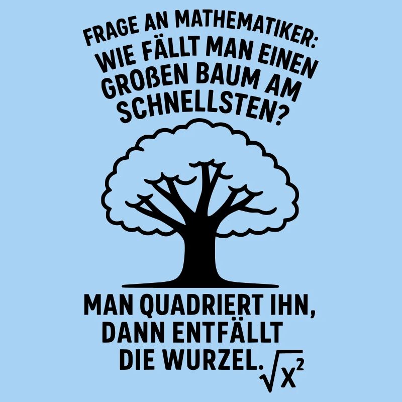 Mathematiker Witz Wurzel Baum fällen 
