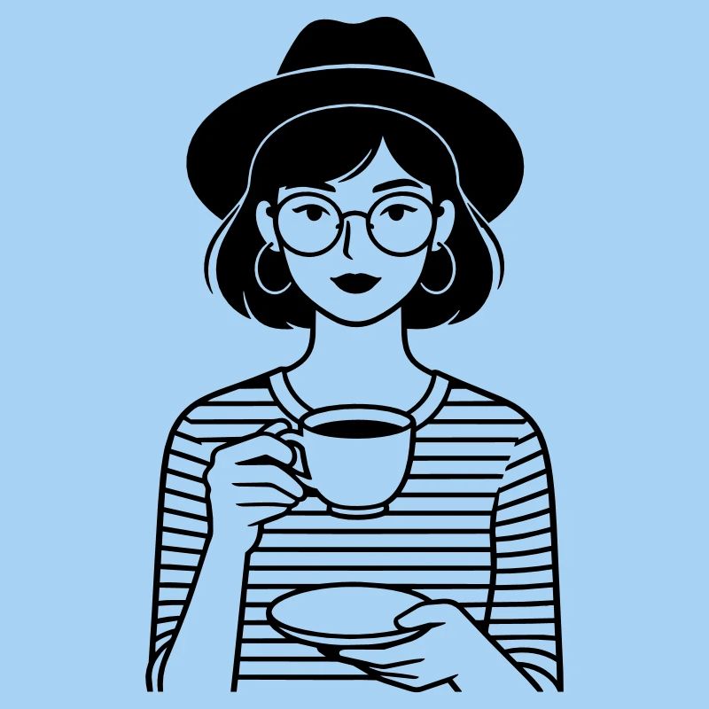 Kaffee-Hip-Mädchen