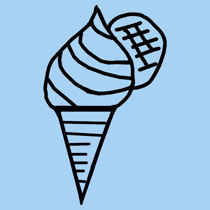 Eis  Eiscreme 60er Retro Eiswaffel Kinder