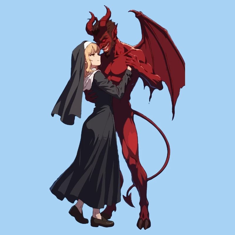Devil and nun: Gothic romance