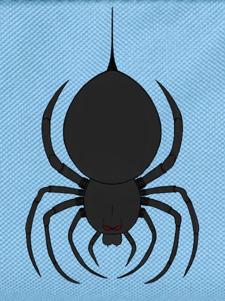 Düstere Spinne mit Roten Augen