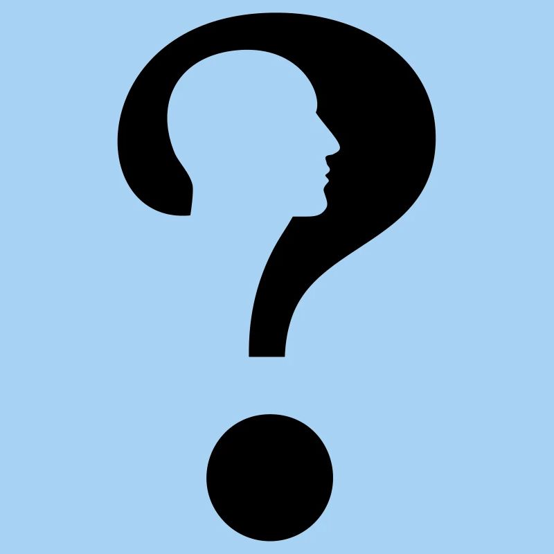 Fragezeichen mit Silhouette Mann #