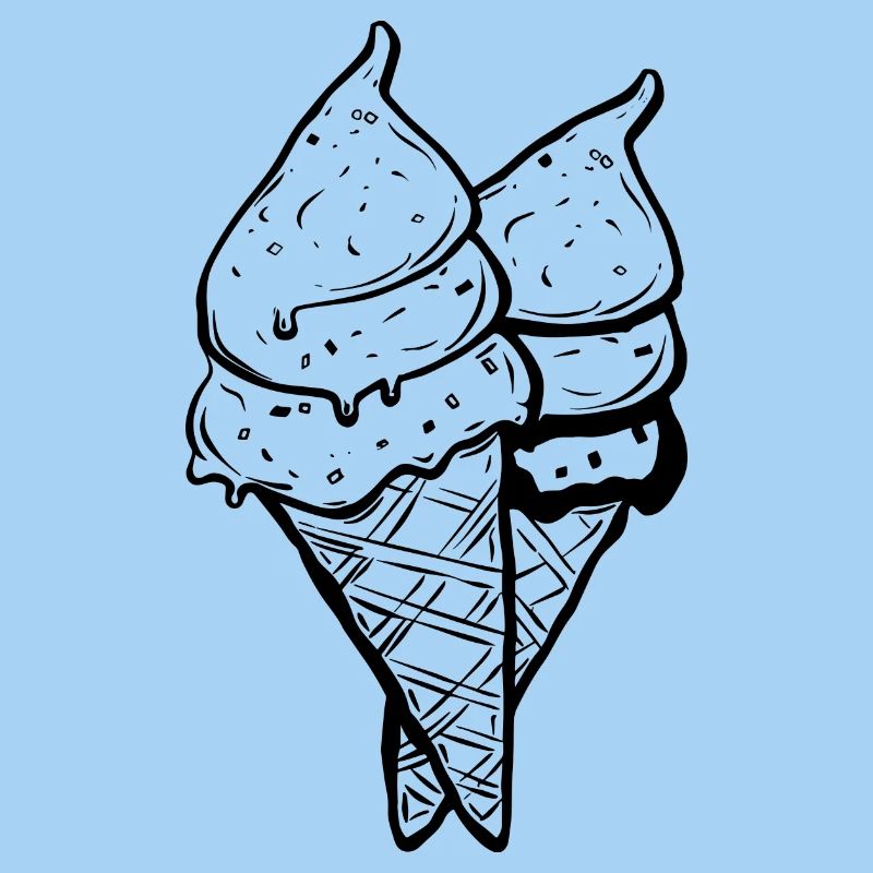 Cornets de crème glacée Dessin