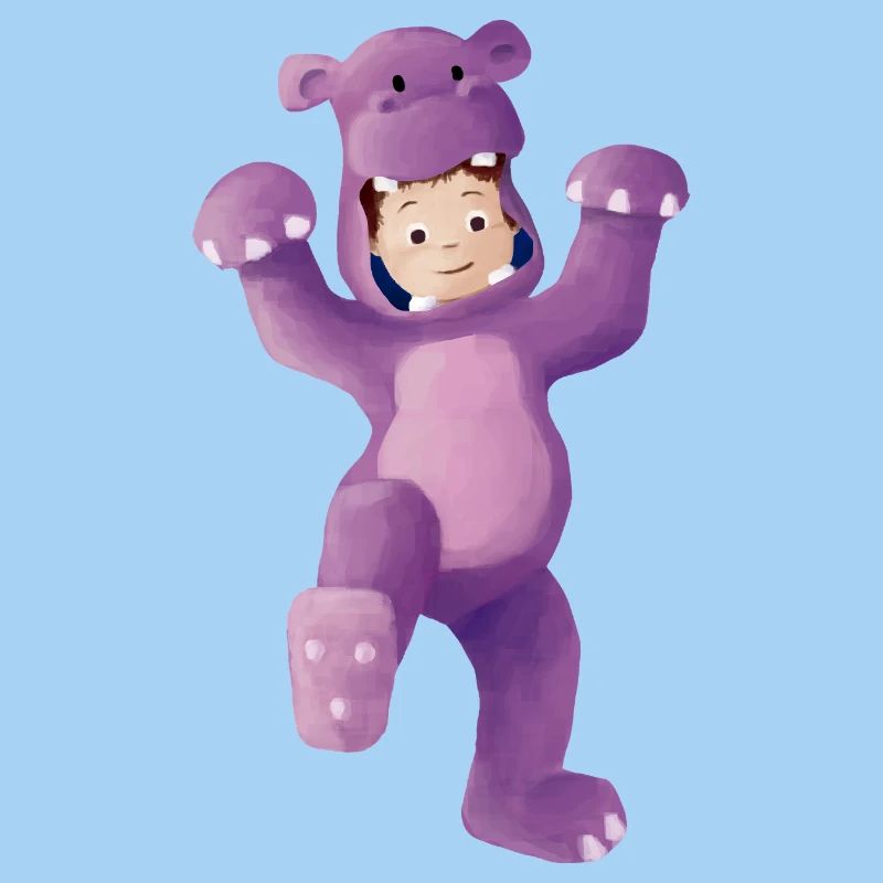 Boy dressed as a hippopotamus