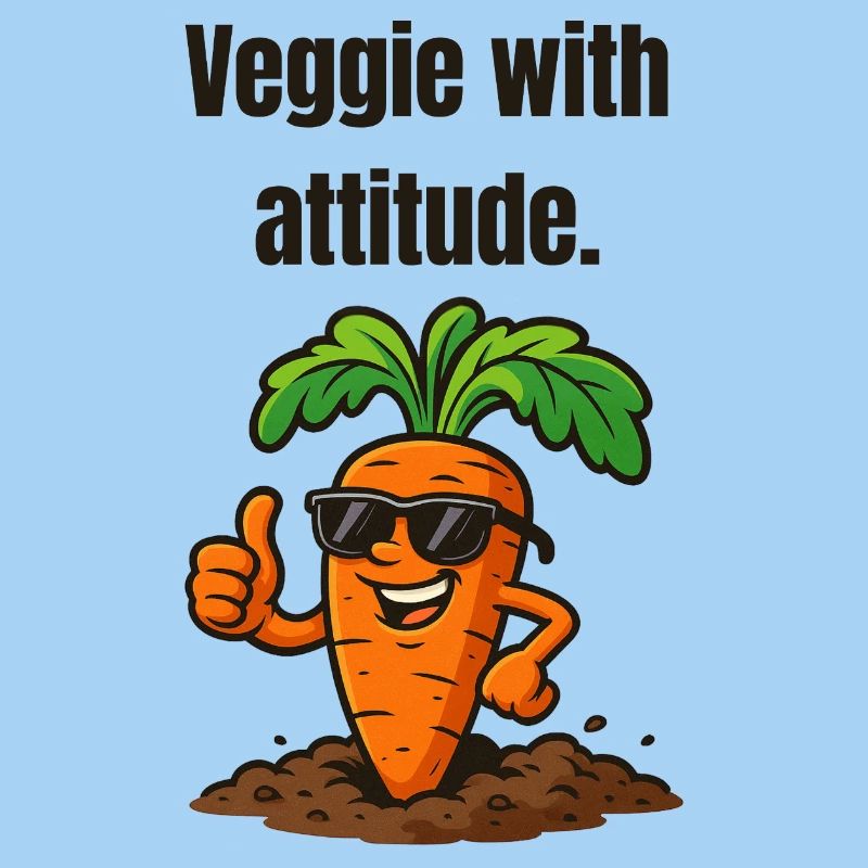 Karotte mit Attitüde veggie
