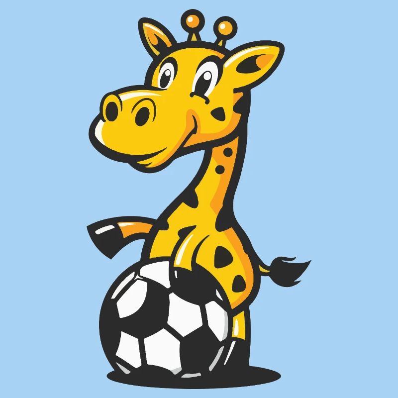 Giraffe Fußball Comic