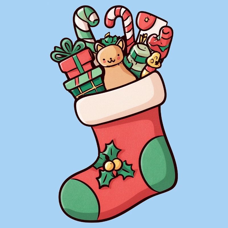Chaussette de Noël Illustrée – Festif et Migon