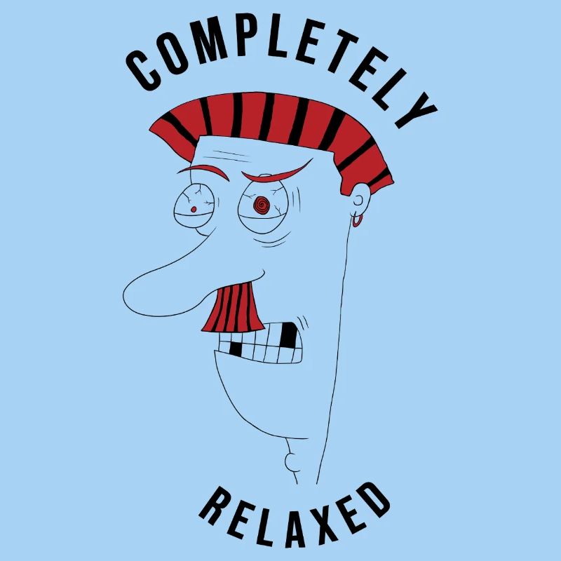 Completely relaxed man - ironic