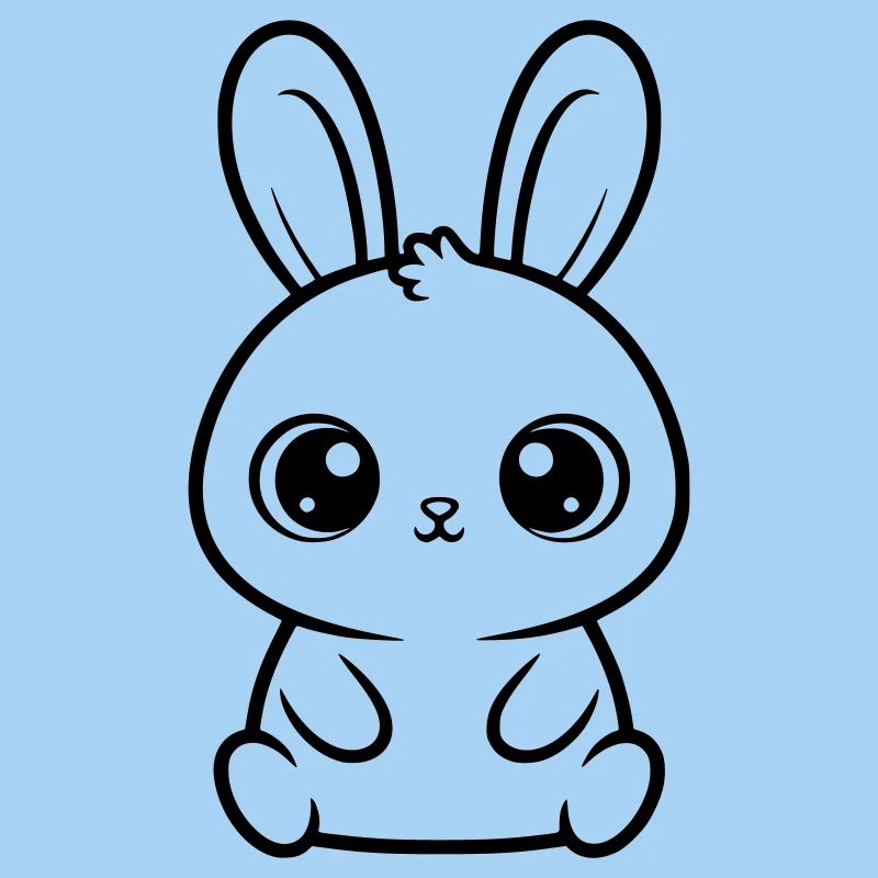 Kawaii Bunny Big Eyes Cute Vector
