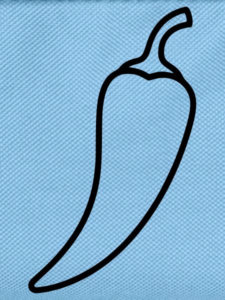 Chili pepper hot outline