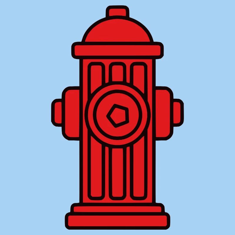 Classic Bold Red Fire Hydrant