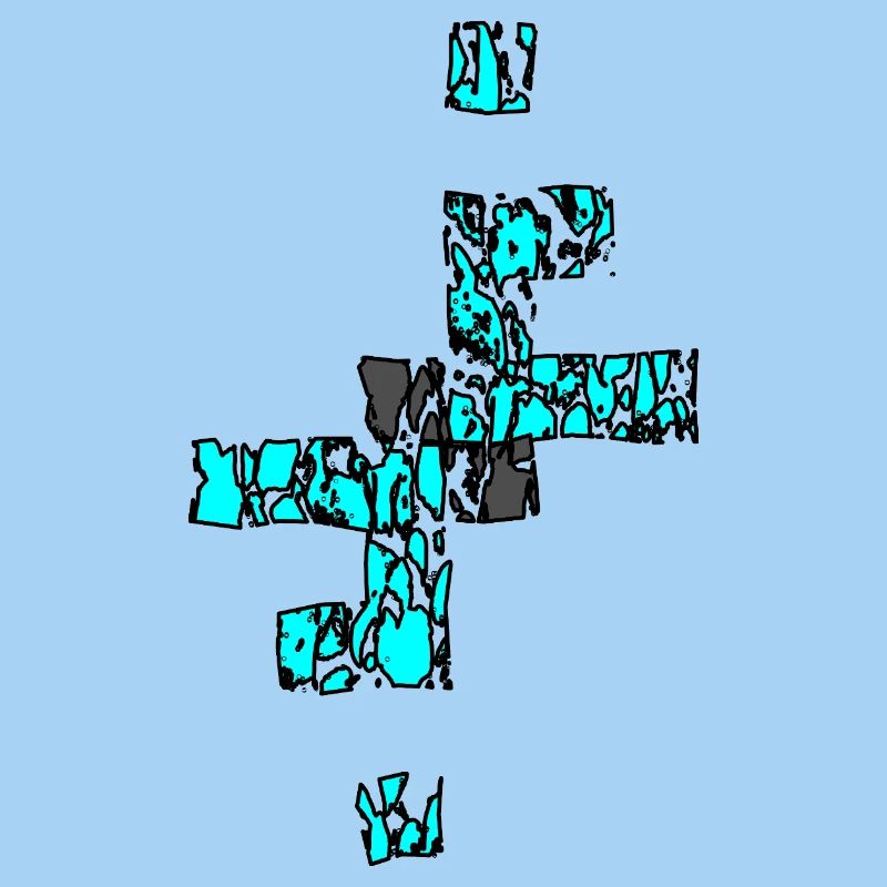 Shattered Diamond in Blue