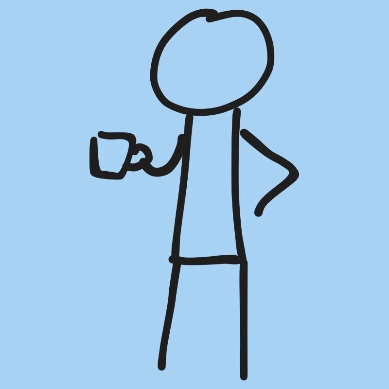 Kaffee Strichfigur Koffein