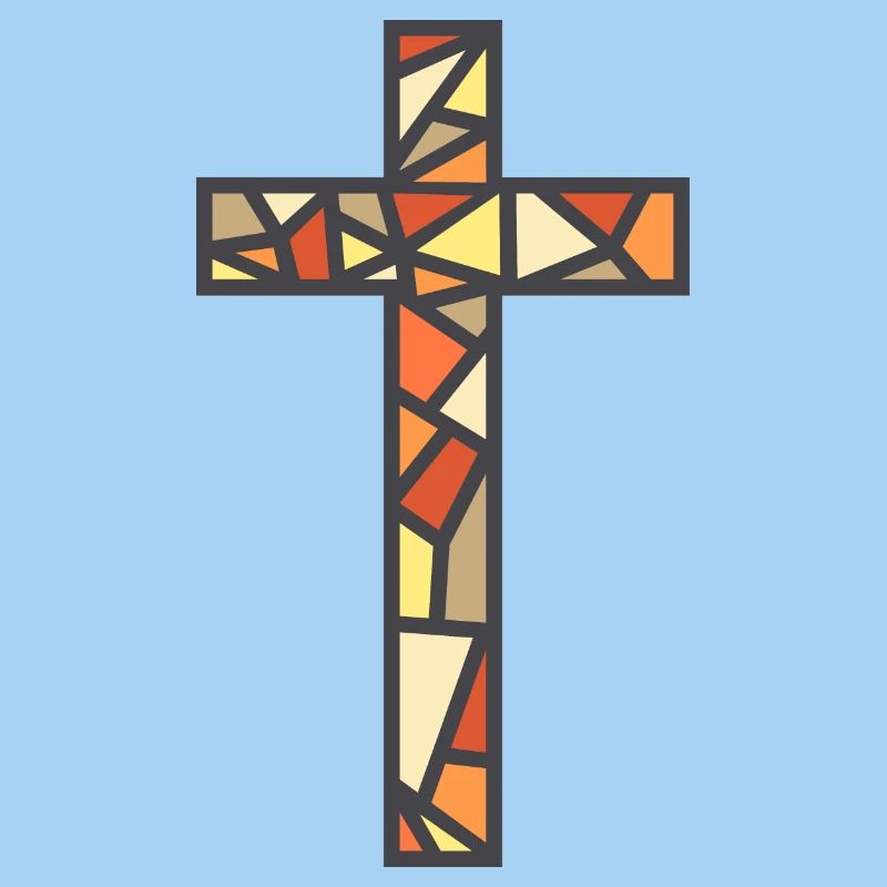 Buntglas-Kreuz
