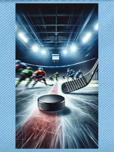 Eishockey. Stick und Puck.