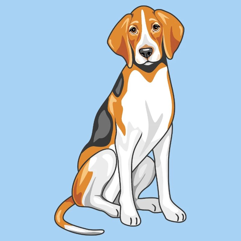 Sitting foxhound