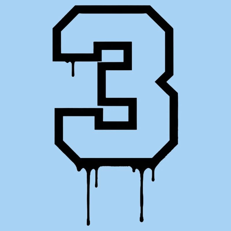 Graffiti Style Number 3 Design