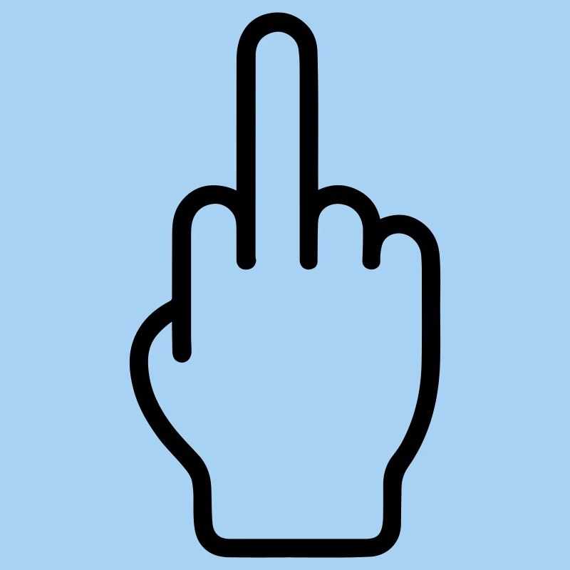 Mittelfinger Symbol Zeichen Hand