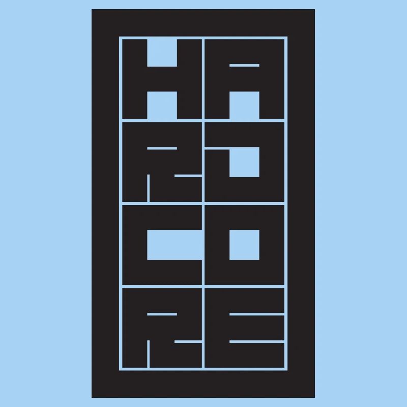 Hardcore - Grille typographique en blocs empilés