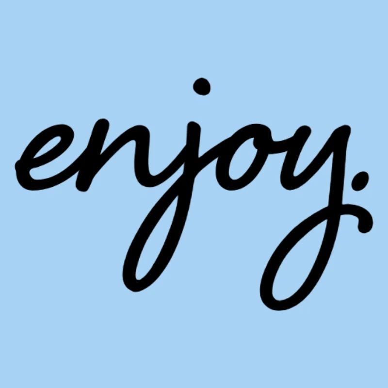 Design « enjoy » avec inscription sur le devant Unisexe