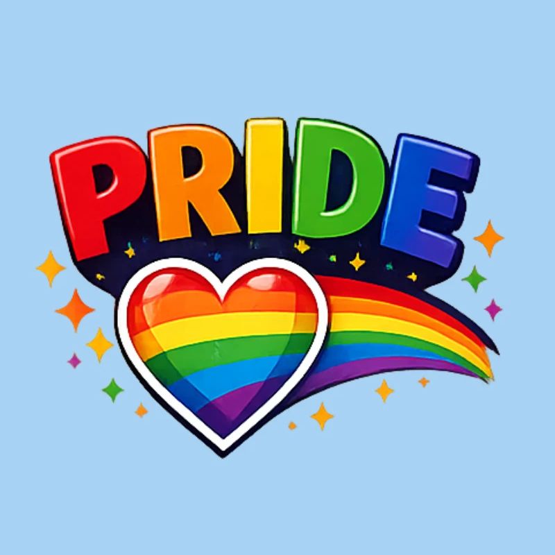 Stolz Regenbogenherz-Emblem