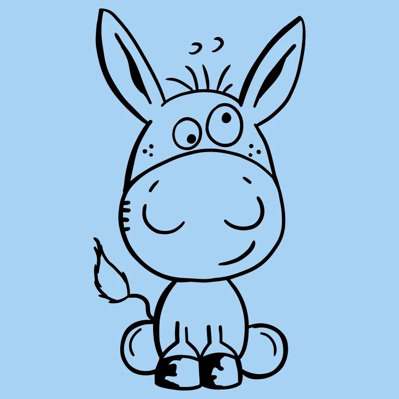 Eselchen Comic Tier - Tiere - Esel