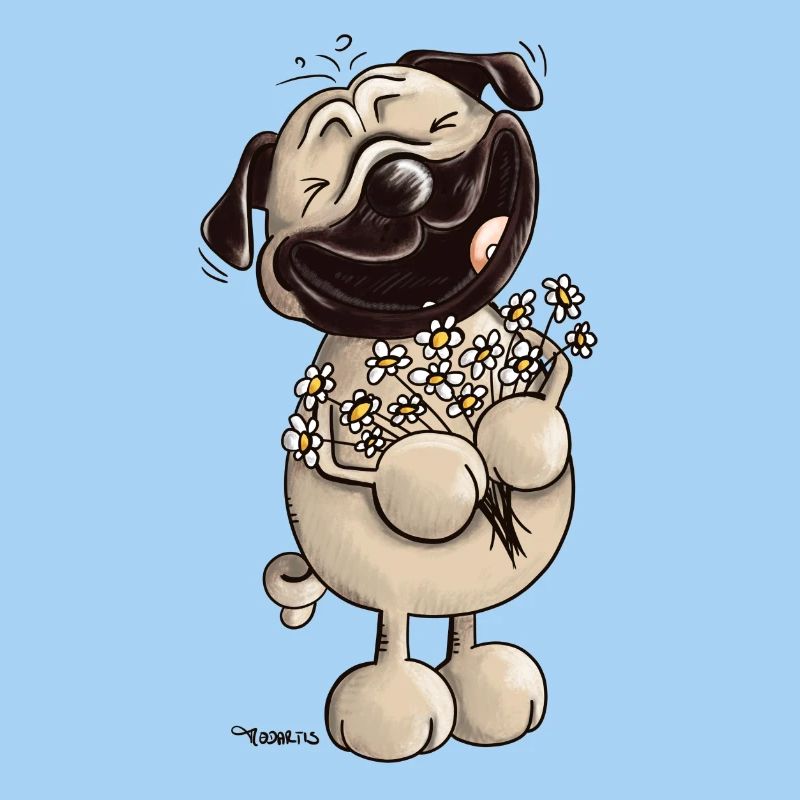 Süßer Mops - Möpse - Mopsfideler Mops - Geschenk