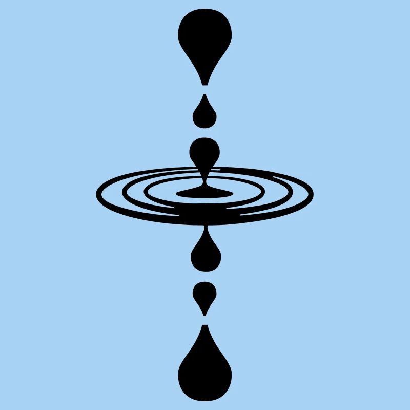 Spiegeltropfen Wasser