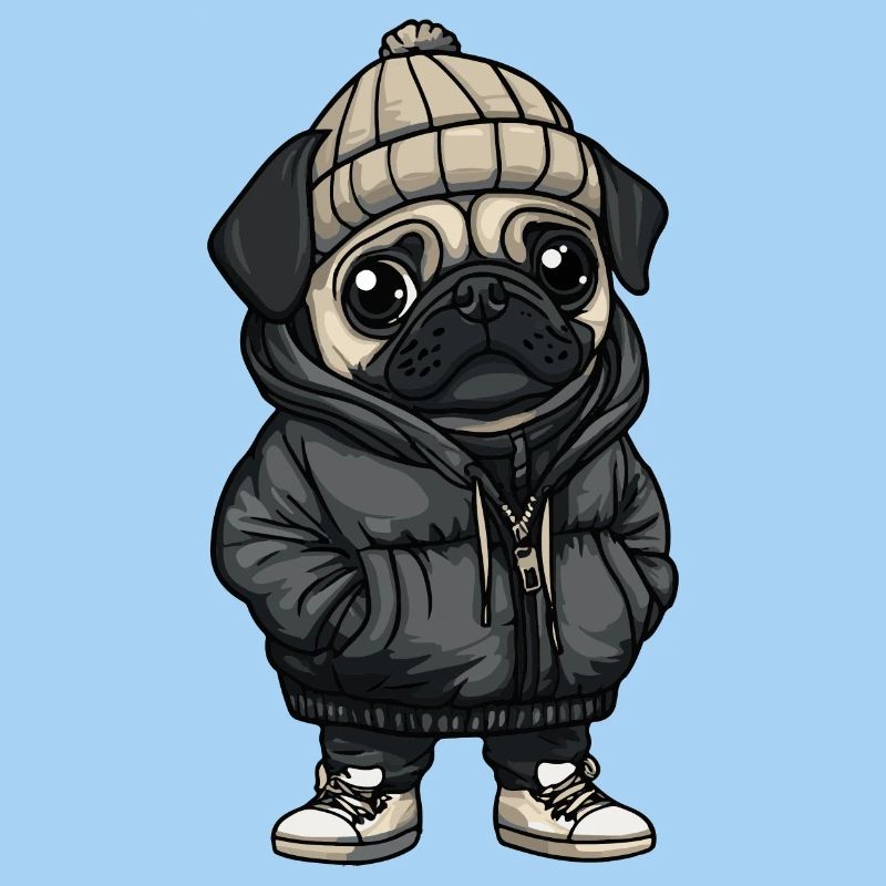 Mops Hund Cartoon