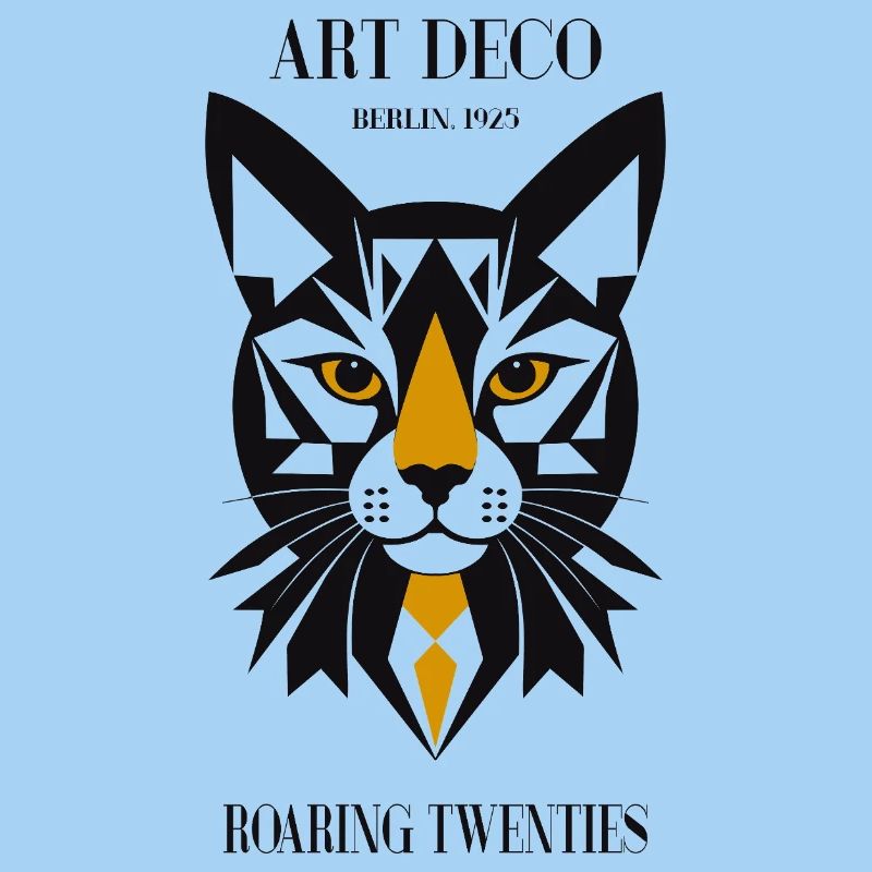 Cat Art Deco