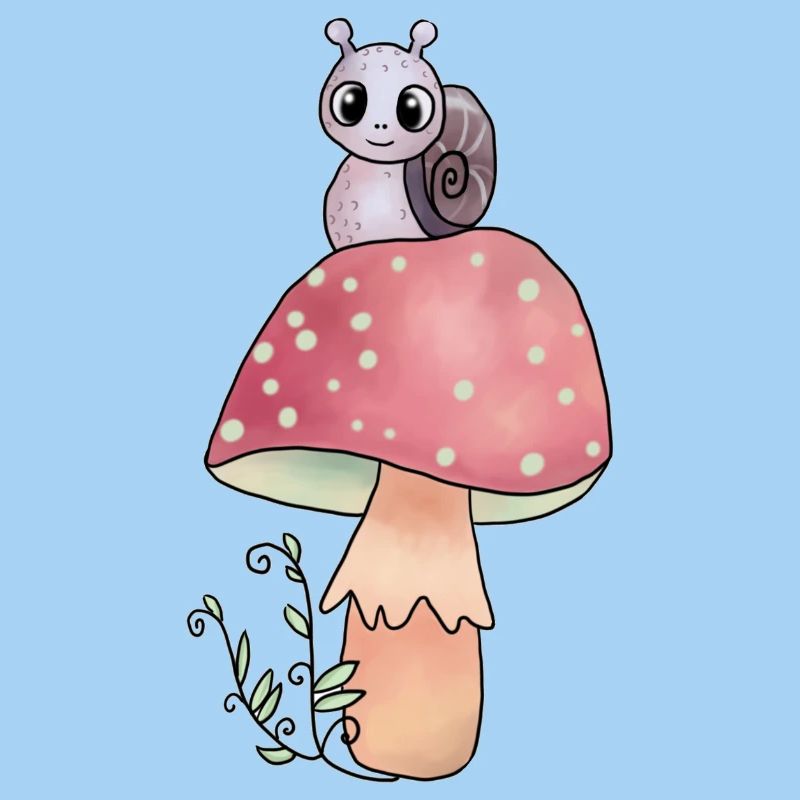 Pilz_mit_Schnecke