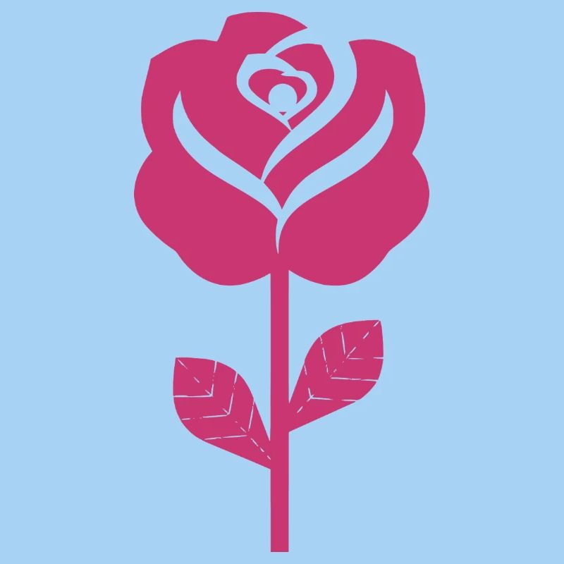 Abstract Pink Rose Illustration