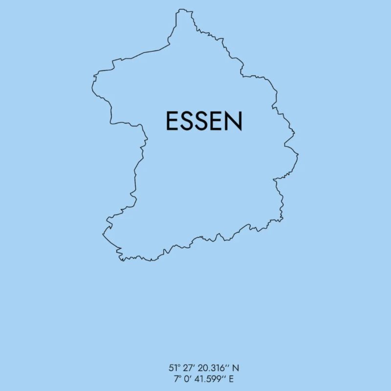 Essen City Map Germany