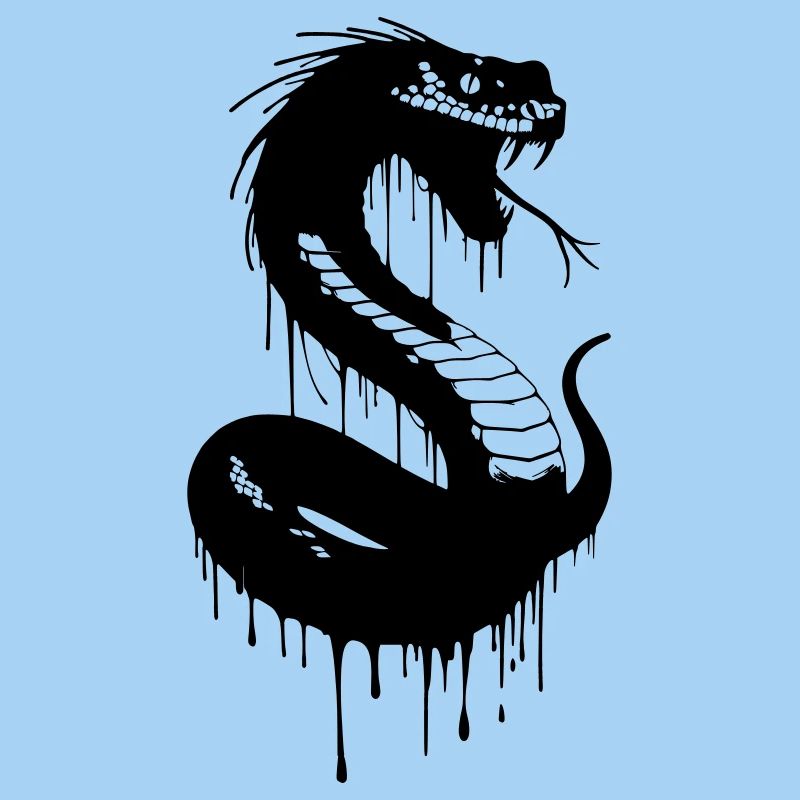 Black snake with dripping ink